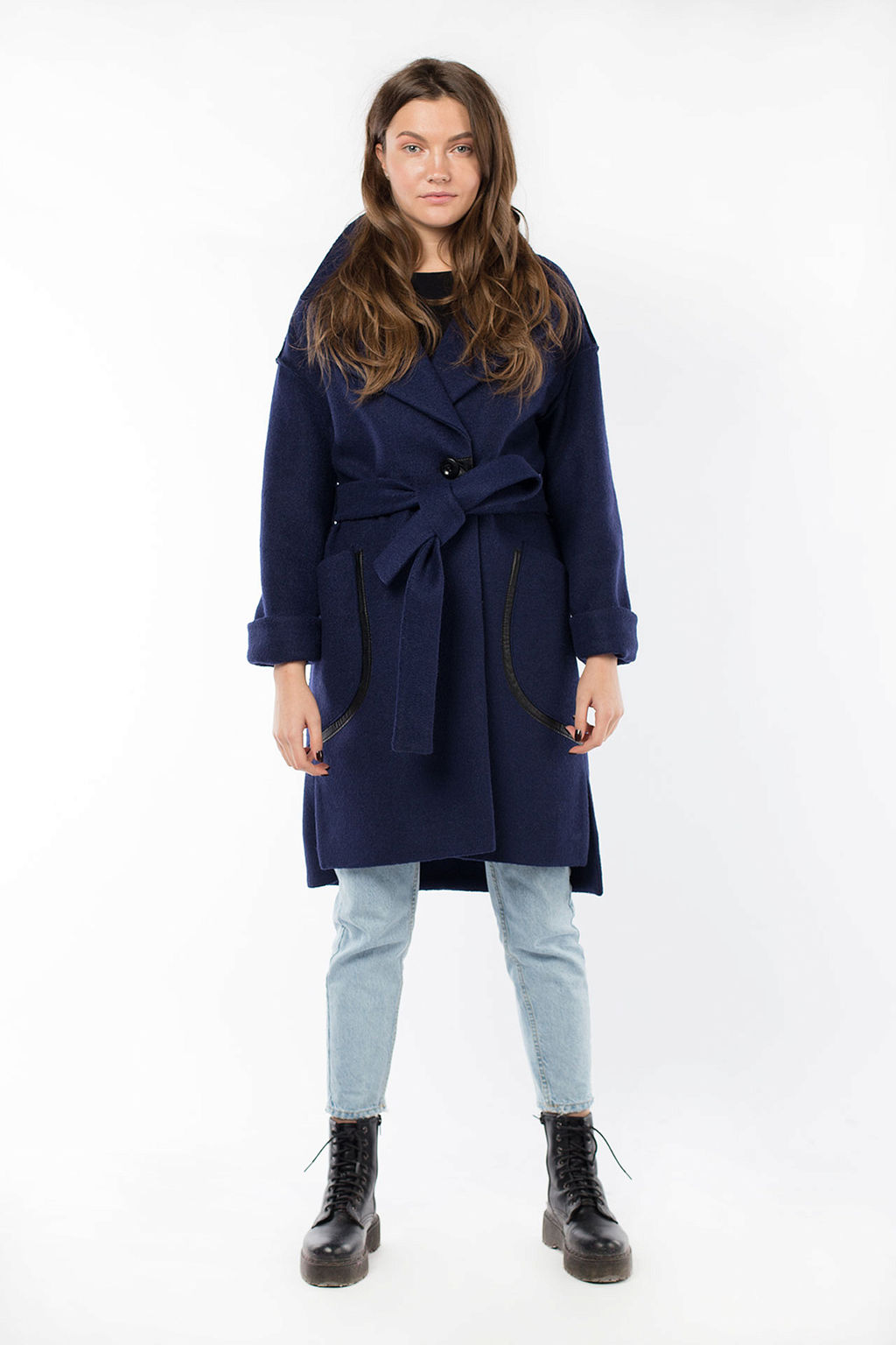 01-09406 Пальто женское демисезонное (пояс) - El podio фото 9