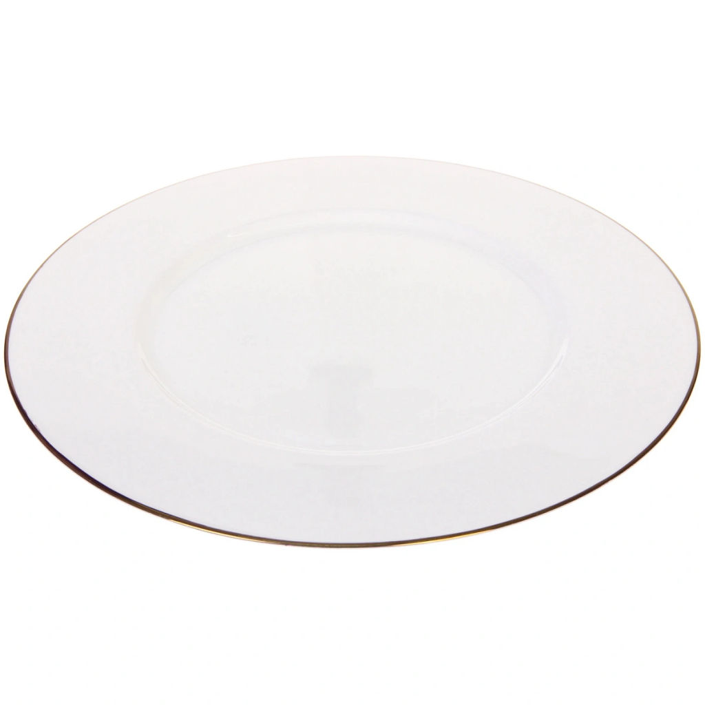 Тарелка фарфоровая "White magic Gold" 31см