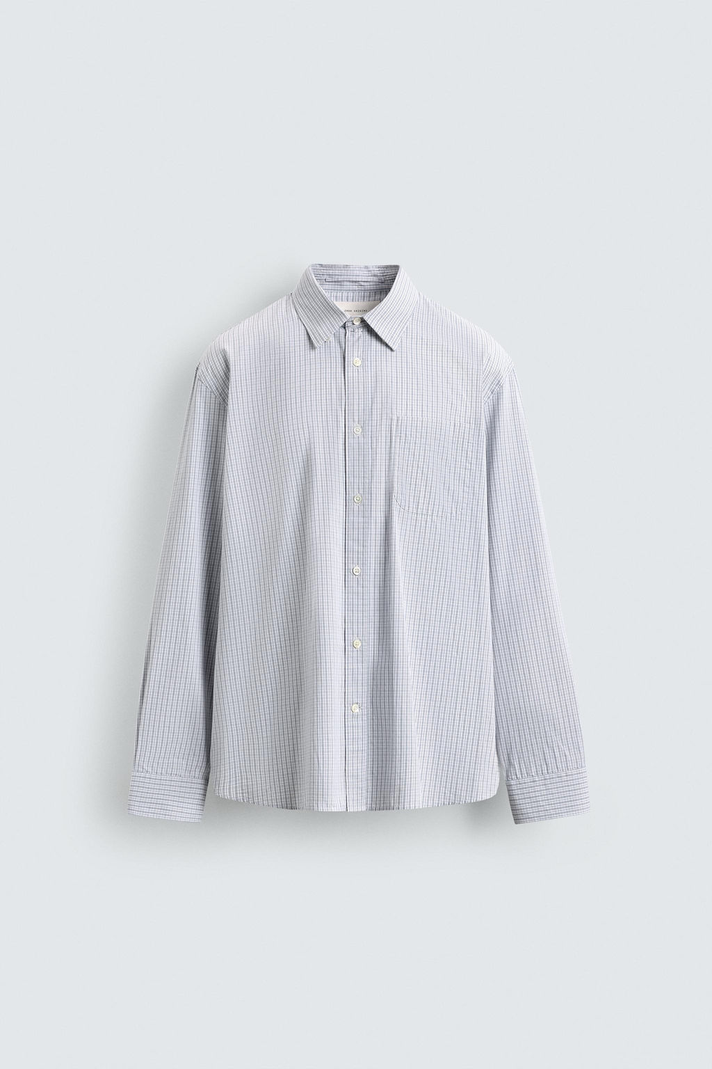 CAMISA POPEL?N CUADROS / Celeste - Zara фото 7