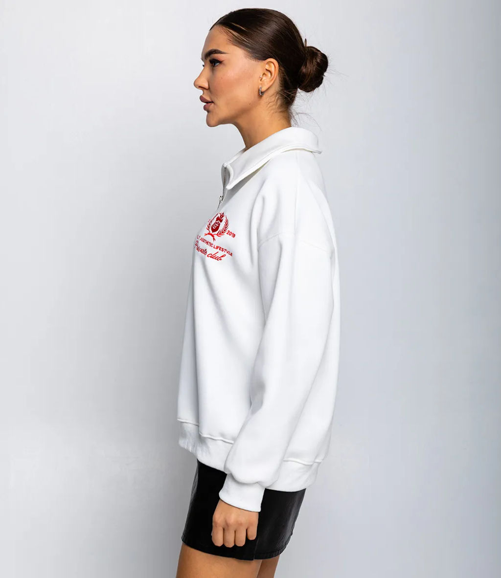 Свитшот #КТ462, белый