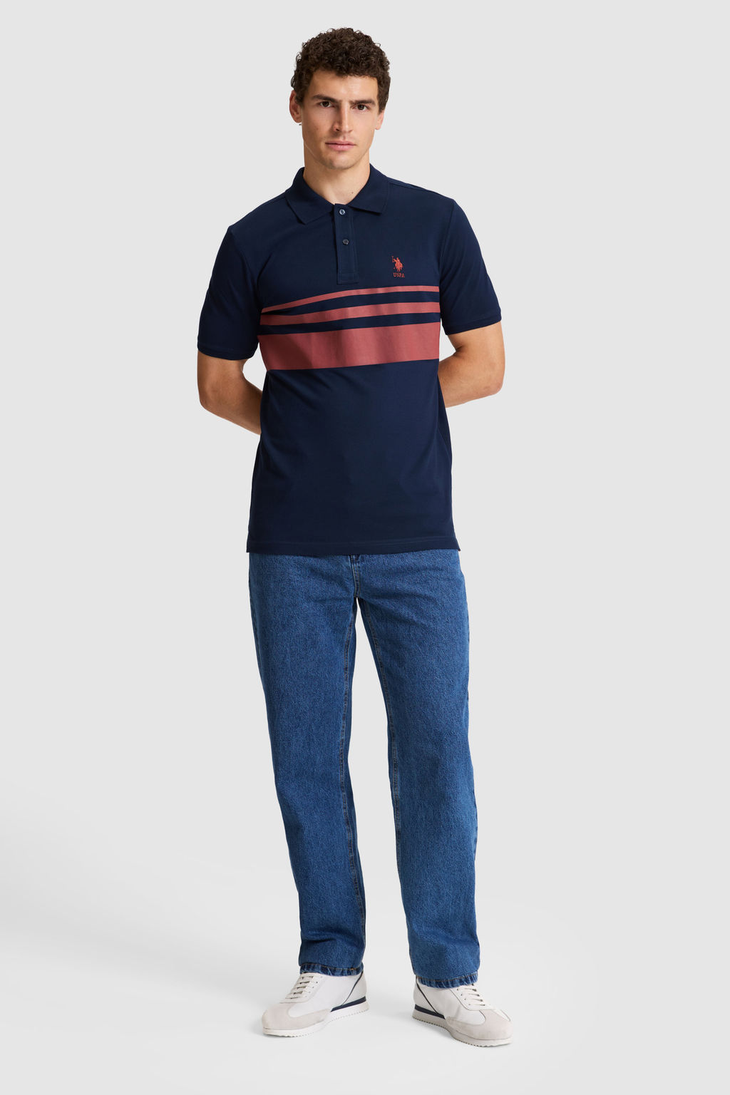 Erkek Lacivert Regular Fit Polo Yaka TiЕГrt - U.s. polo assn фото 4
