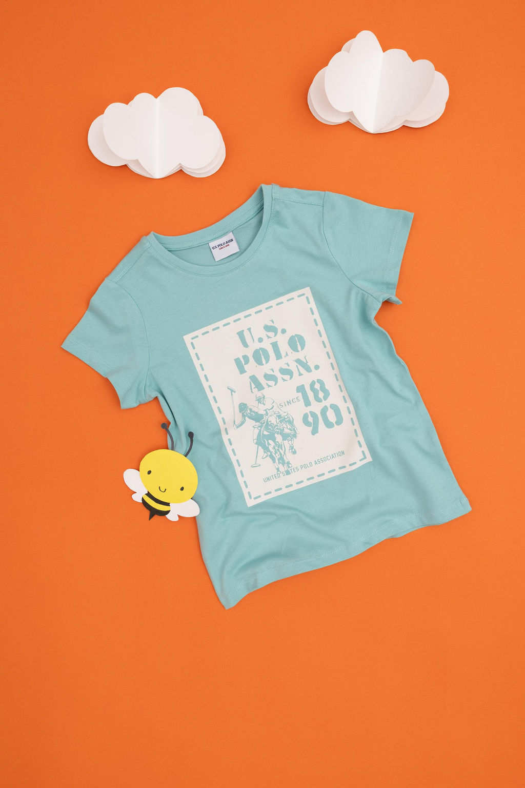 Футболка U.S. Polo Assn зеленая хлопок фото 5