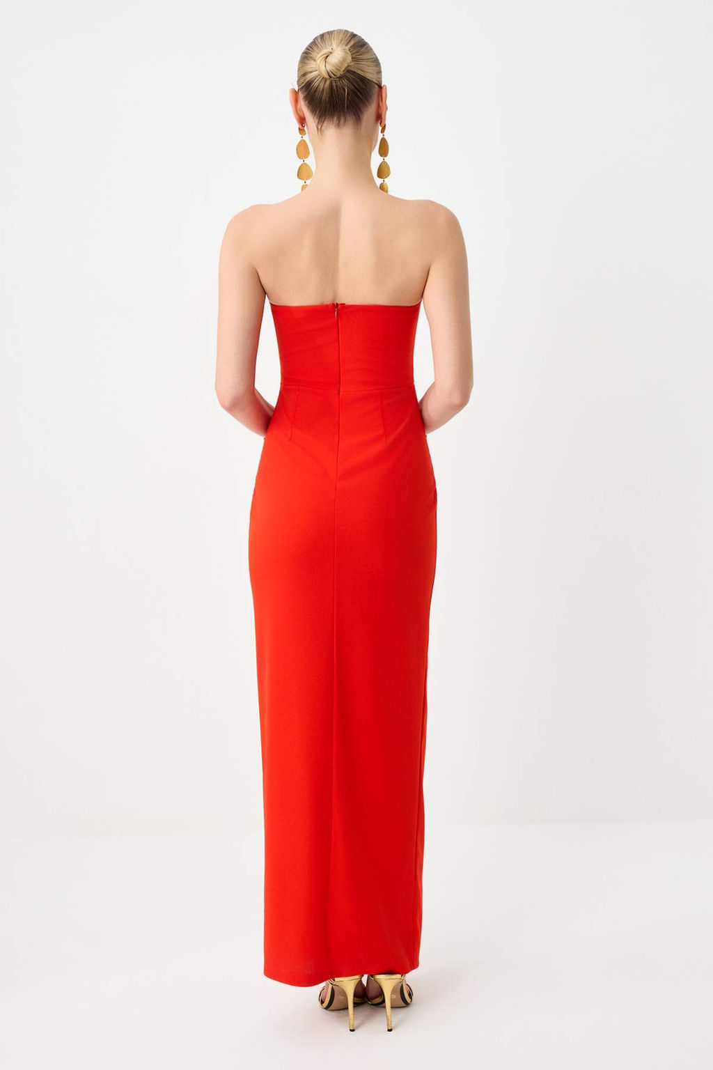 TRENDYOLMILLA Siyah Astarl? Korse Detayl? Orme ve Dokuma Uzun S?k Abiye Elbise TPRSS23AE00167 фото 13