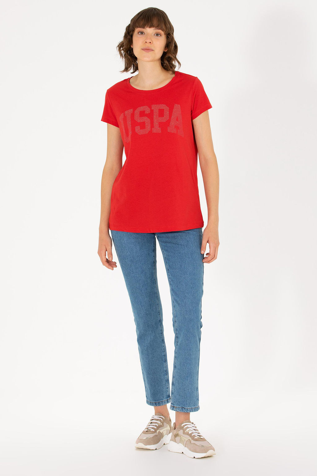 Женская красная футболка Basic - U.s. polo assn фото 16