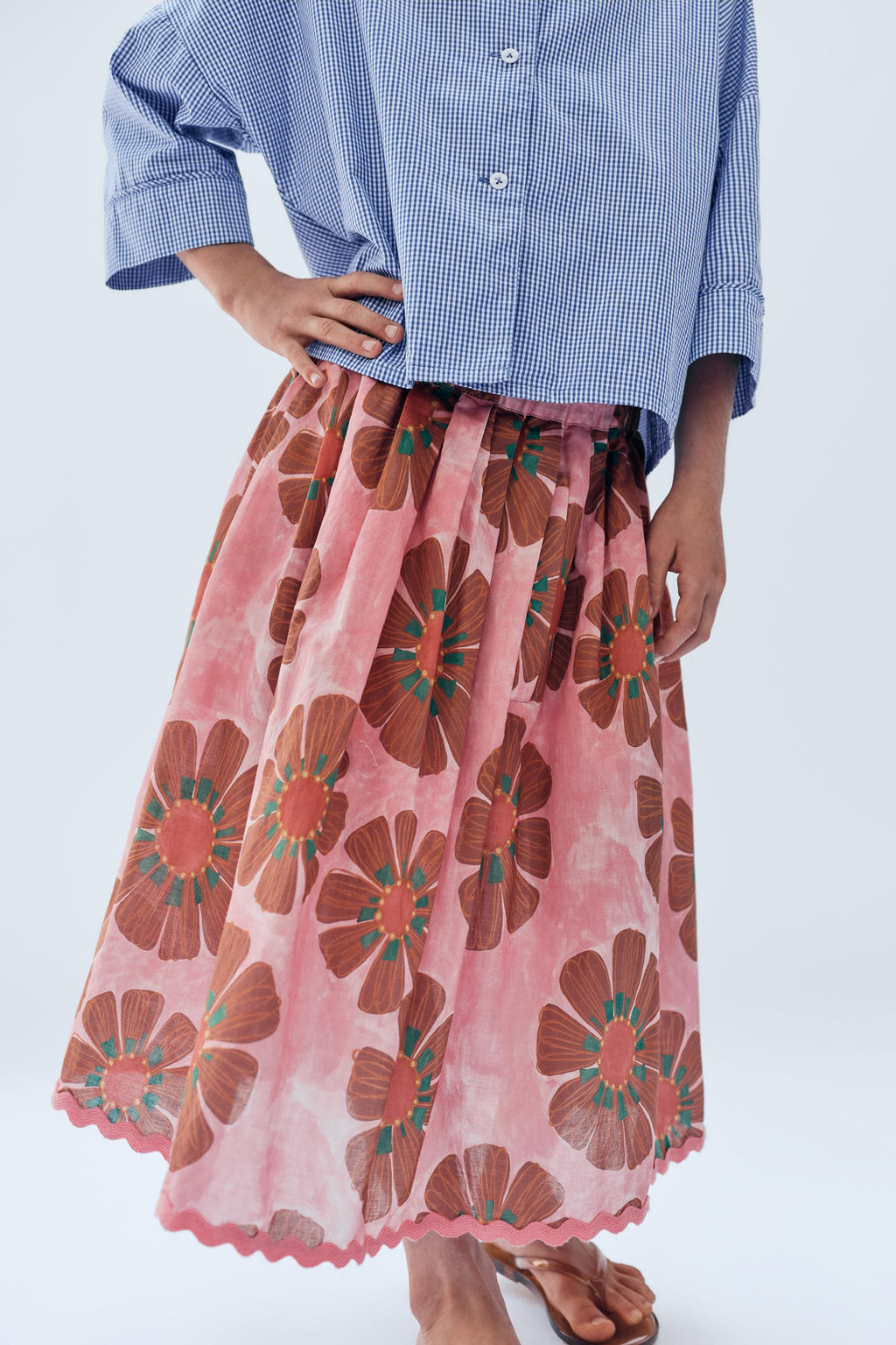 6-14 A?OS/ FALDA MIDI ESTAMPADO FLORES LIMITED EDITION / Estampado - Zara фото 6