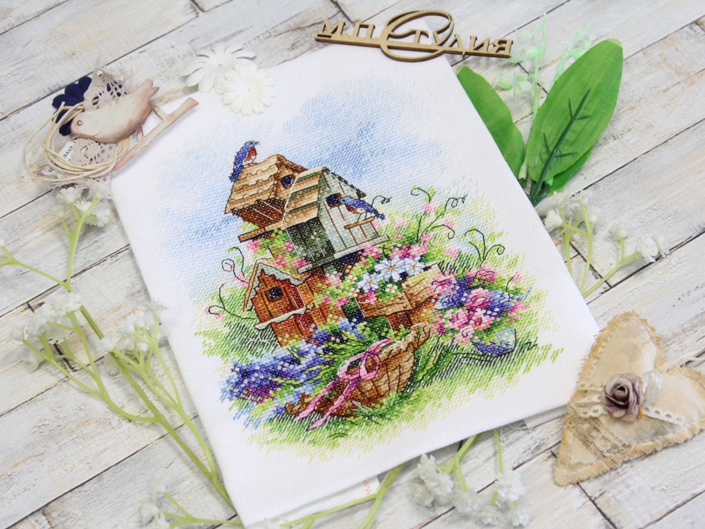 Набор для вышивания М.П.Студия А-066 Весёлые соседи 21 х 16 см