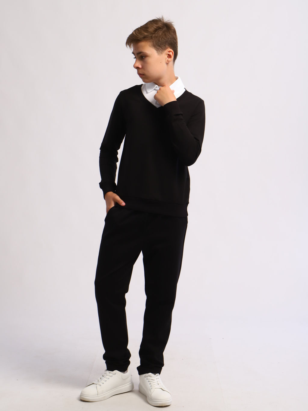 Джемпер-обманка "Альберт-1" черный