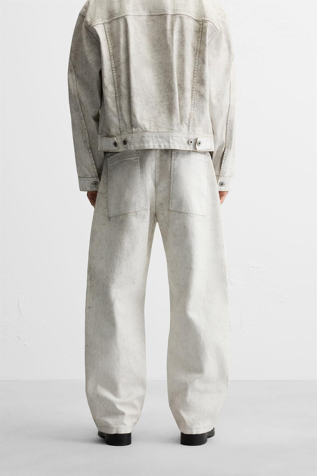LIMITED EDITION WAXED TROUSERS - Zara фото 3