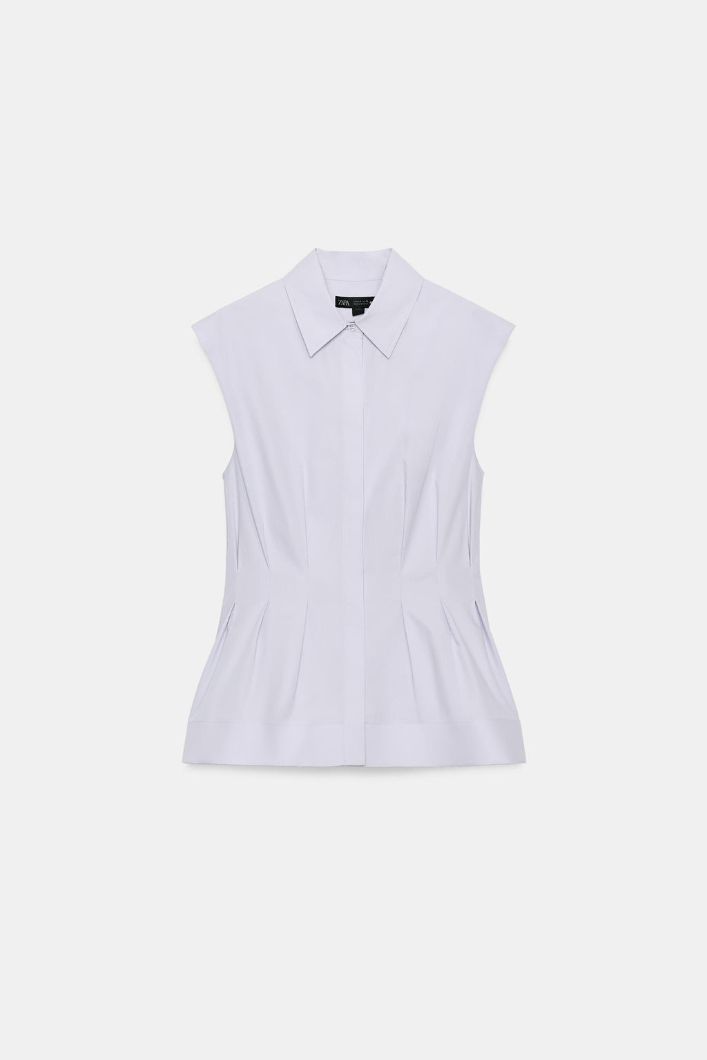 CAMISA PLIEGUES MANGA SISA ZW COLLECTION / Malva claro - Zara фото 7