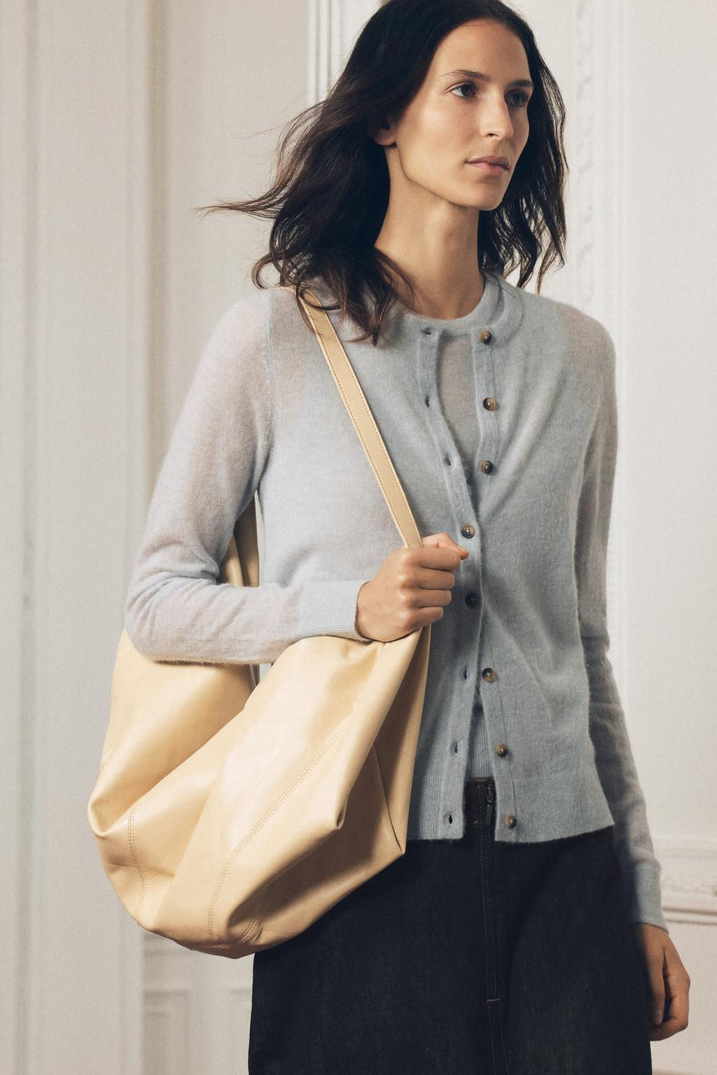 FINE KNIT WOOL AND ALPACA BLEND CARDIGAN - Zara фото 4