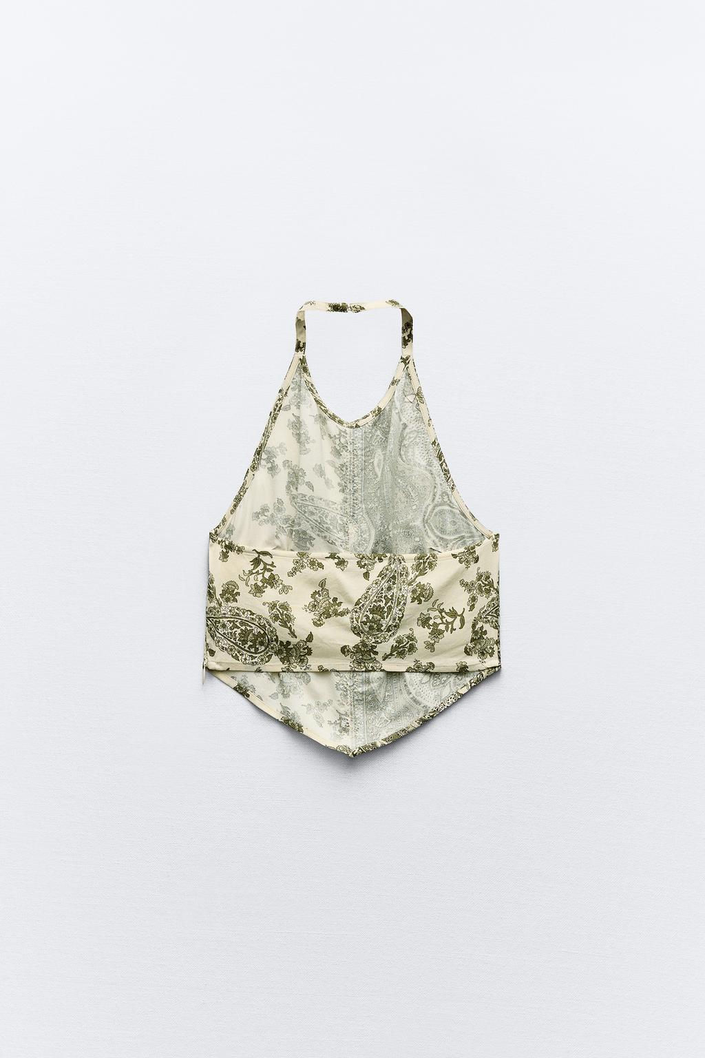 HALTER TOP WITH BEADING - Zara фото 6
