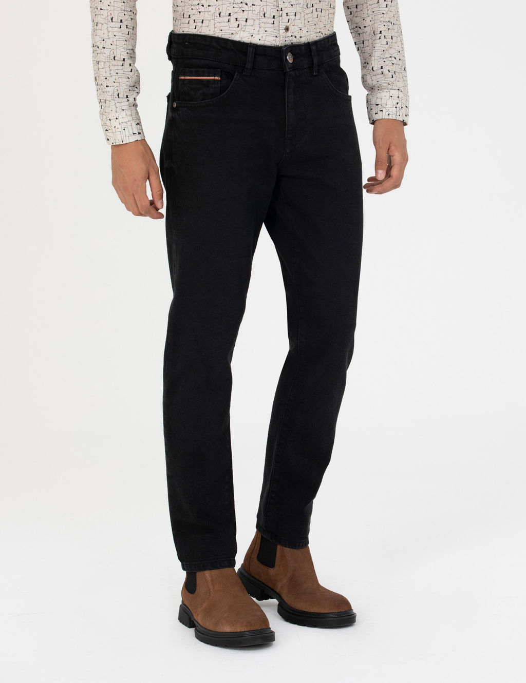 Siyah Slim Fit Jean Pantolon