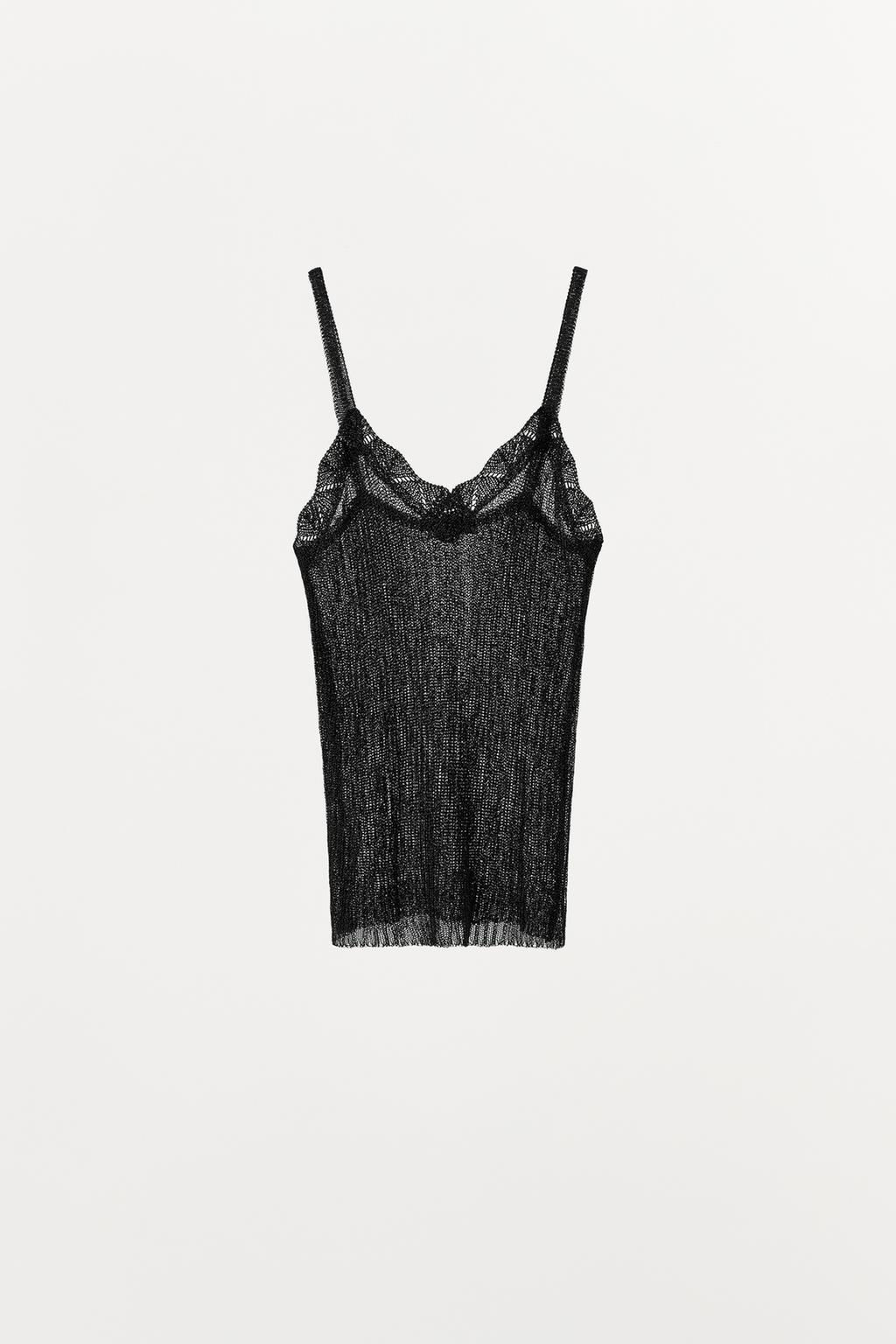 METALLIC THREAD KNIT TOP - Zara фото 3