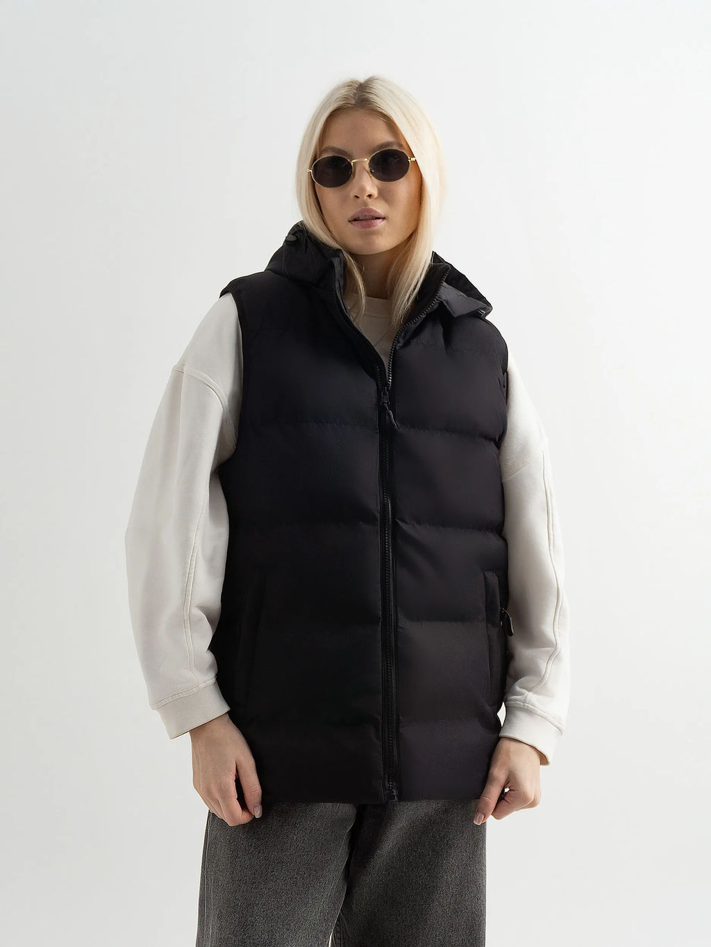 Жилет с капюшоном, утепленный стеганный универсальный Saimaa  фото 17