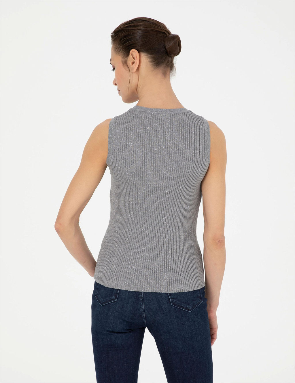 Gri Melanj Ex. Slim Fit Triko Bluz - Pierre cardin фото 5