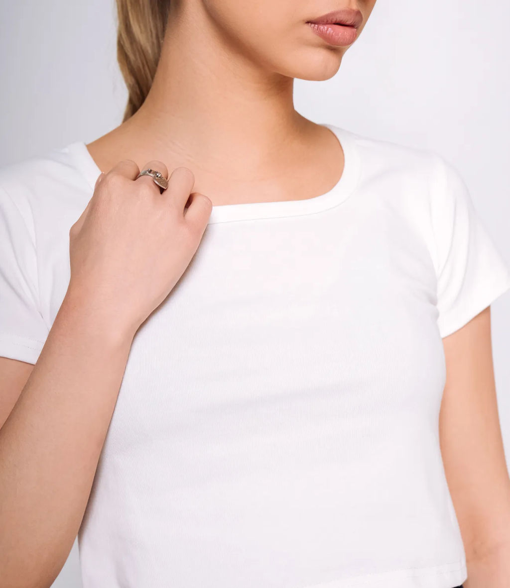 Топ #ОКТ075002, белый