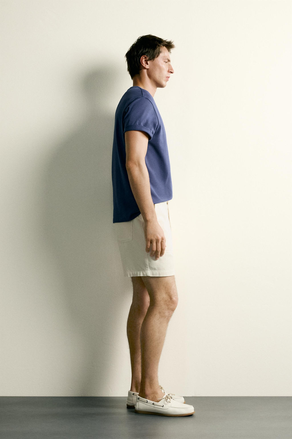 CAMISETA RELAXED FIT TEXTO BORDADO / Marino - Zara фото 4