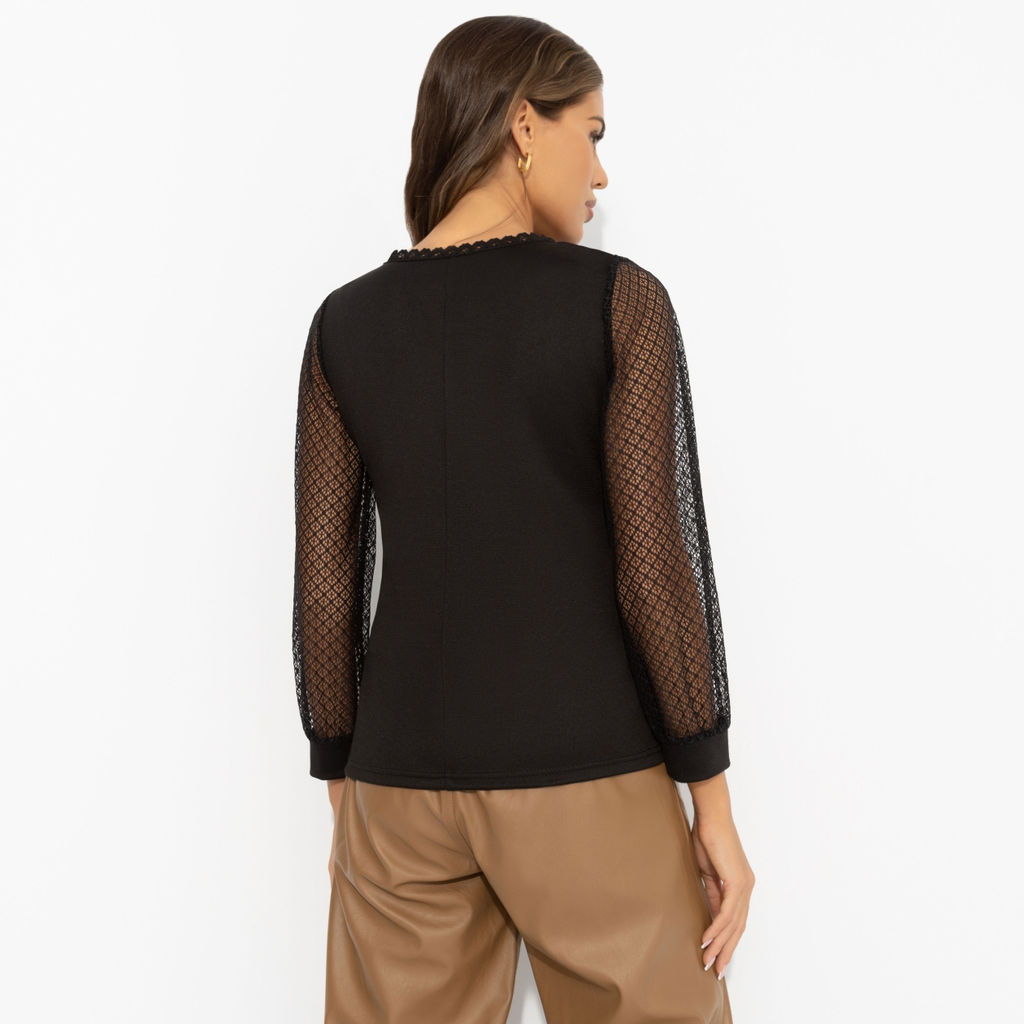 Блуза комбинированная, Попала в сказку (black) - Charutti фото 5