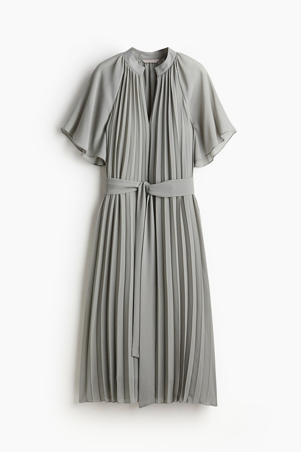 Vestido plisado con cinturon de anudar - H&m фото 5