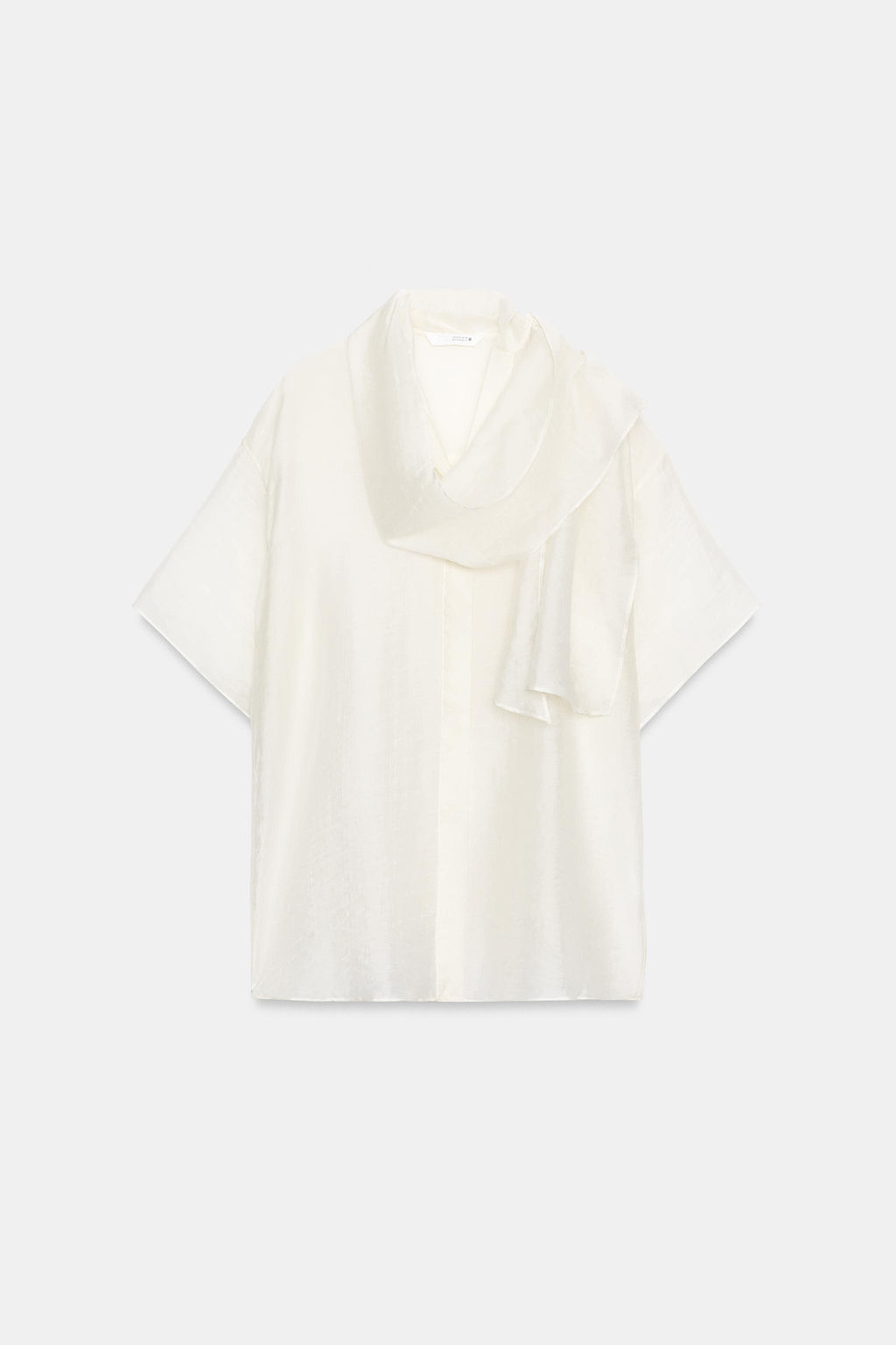 CAMISA PA?UELO ZW COLLECTION / Blanco - Zara фото 7