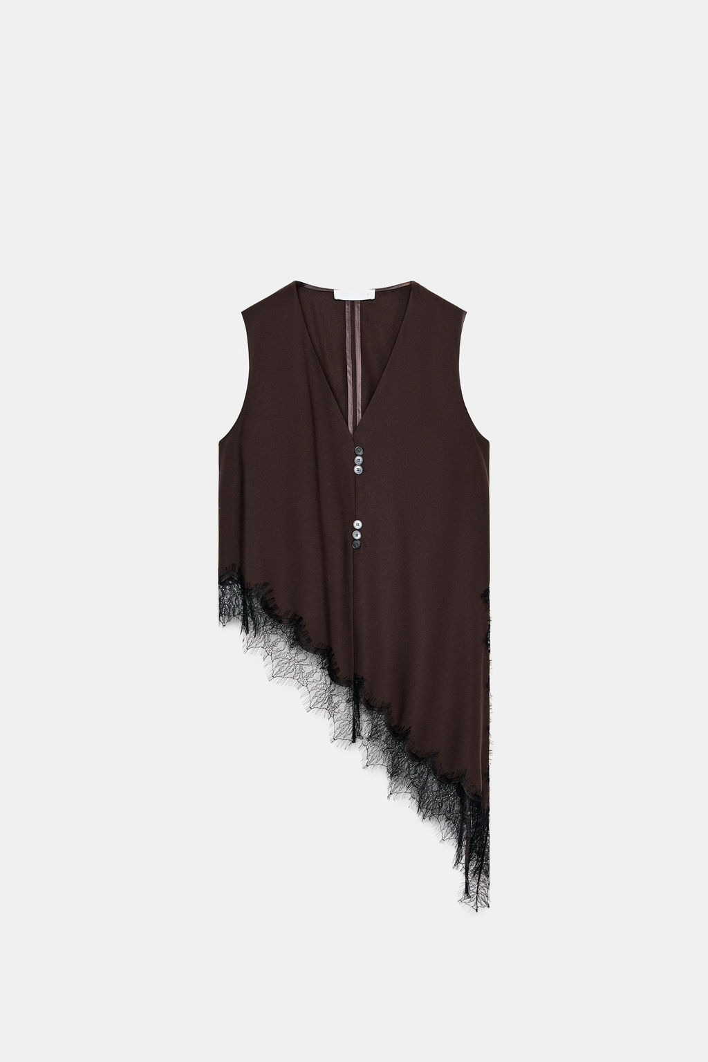 ASYMMETRIC LACE TOP - Zara фото 8
