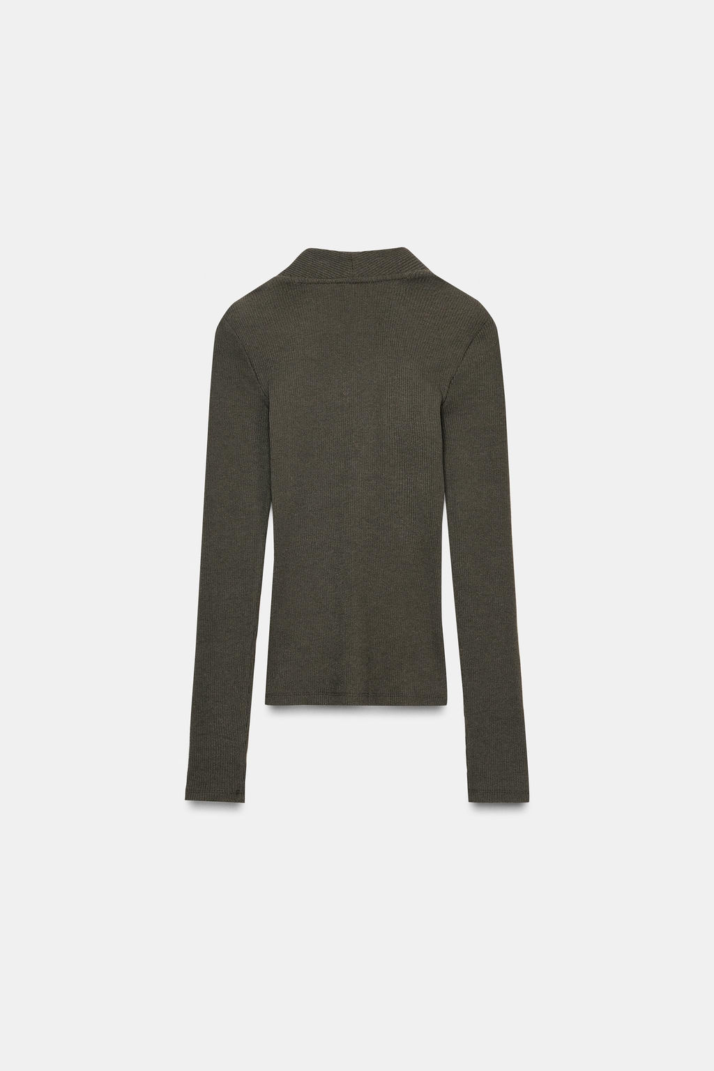 RIB V-NECK TOP - Zara фото 7