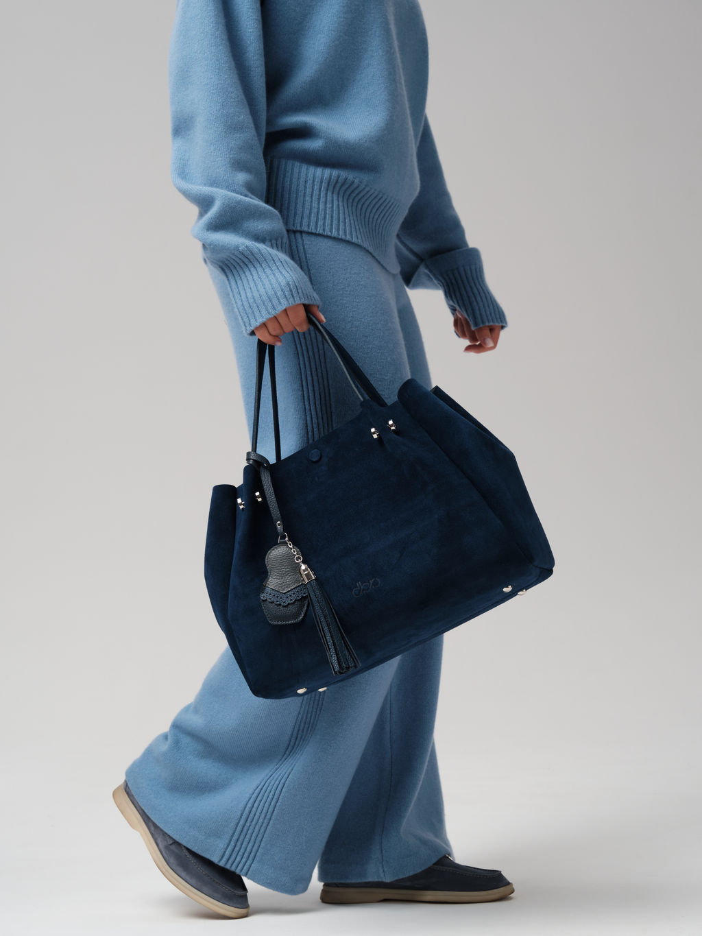 Замшевая сумка с матрешкой Vasilisa DBR 31210 синяя глубина  фото 11