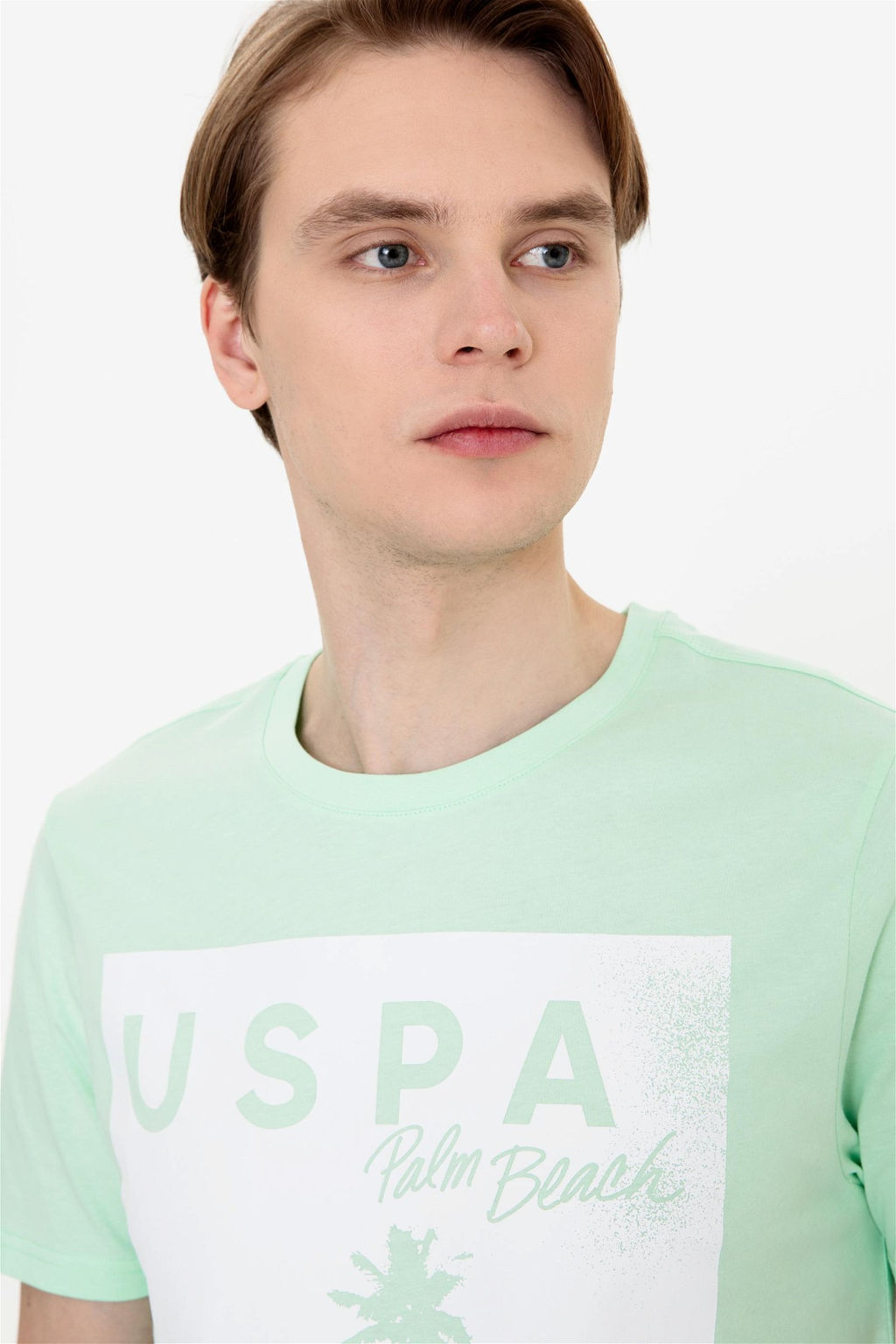 U. S. Polo Assn Мужская мятная футболка с круглым вырезом - U.s. polo assn фото 8