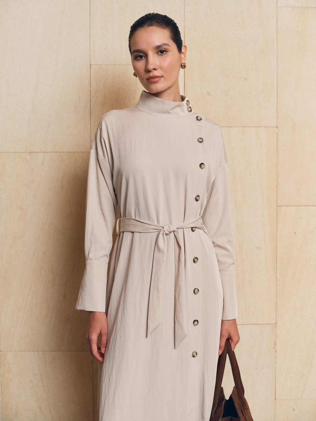 Платье с поясом 512.050112/Св.серый