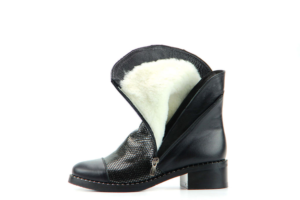 Ботинки 233.vena.black-eng/Шерсть