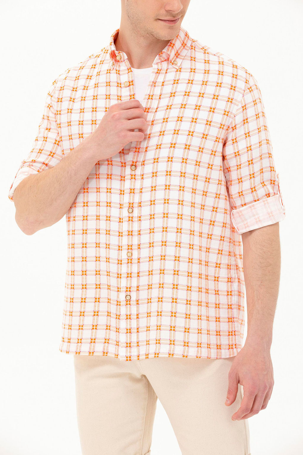 U. S. Polo Assn Мужская клетчатая рубашка в клетку - U.s. polo assn фото 7