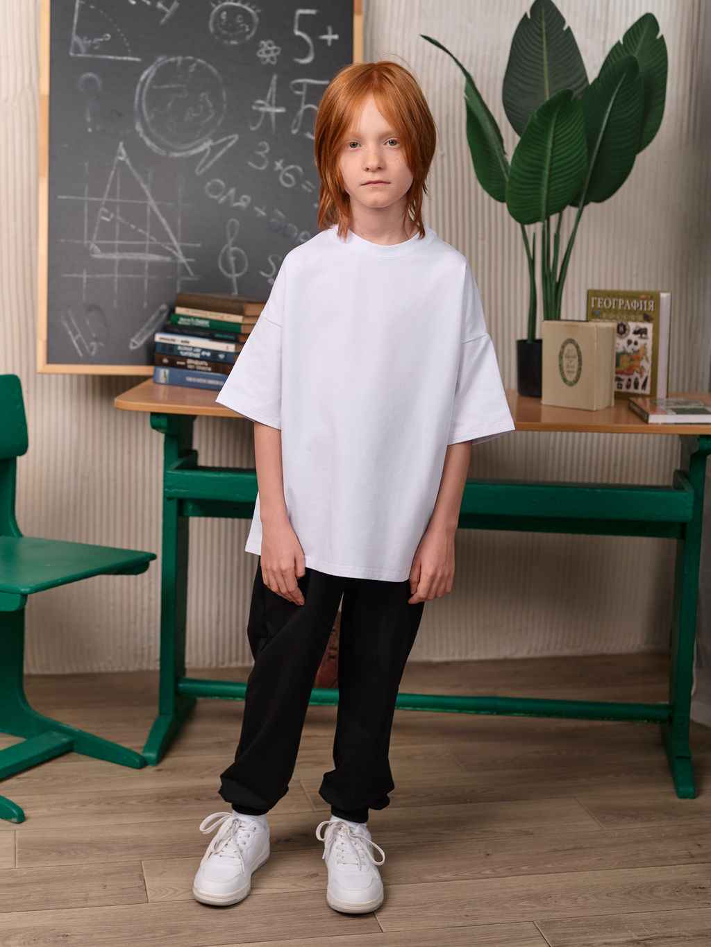 Футболка оверсайз SCHOOL белая - Yollochka фото 6