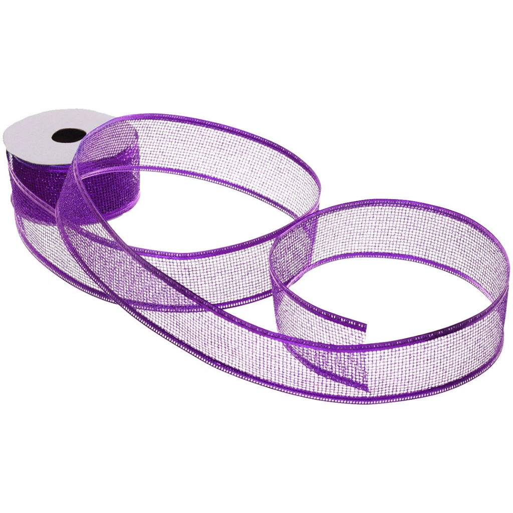 Лента для декорирования "Изящная" 4 см, 2,7 м, Фиолетовый (микс дизайнов)