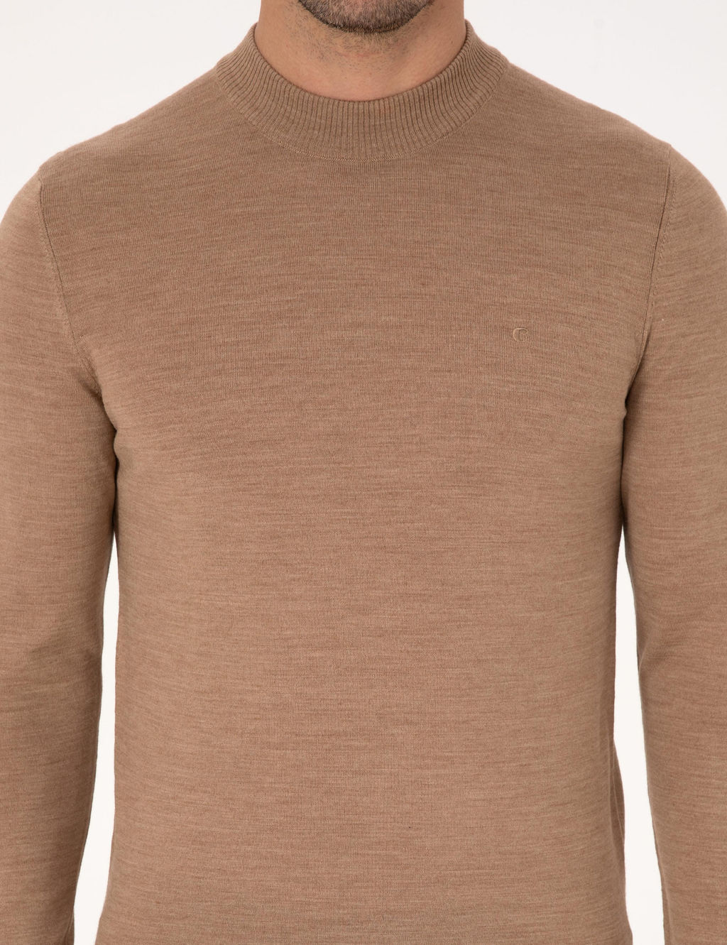 Camel Slim Fit Basic Kazak - Cacharel фото 6