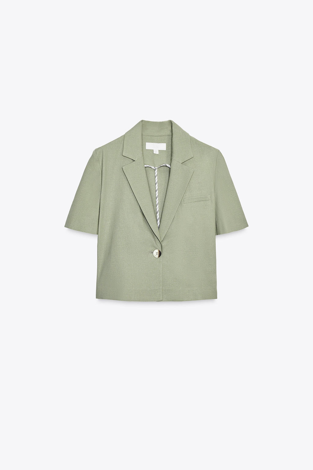 SHORT SLEEVE LINEN BLEND BLAZER - Zara фото 14