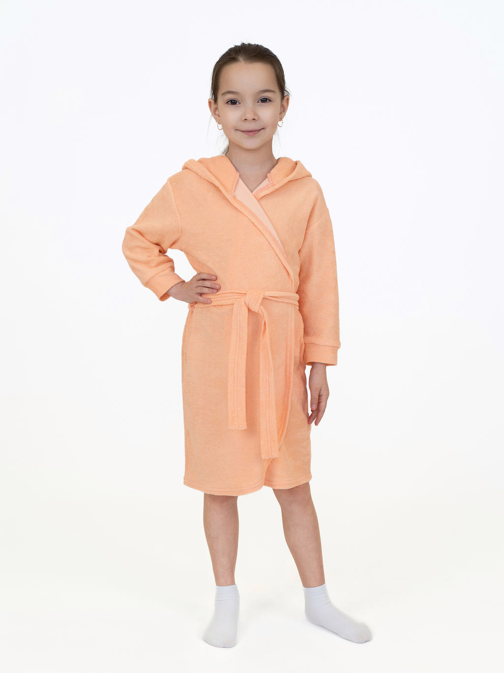 Халат детский светло-персиковый 908/1 (98, 56)