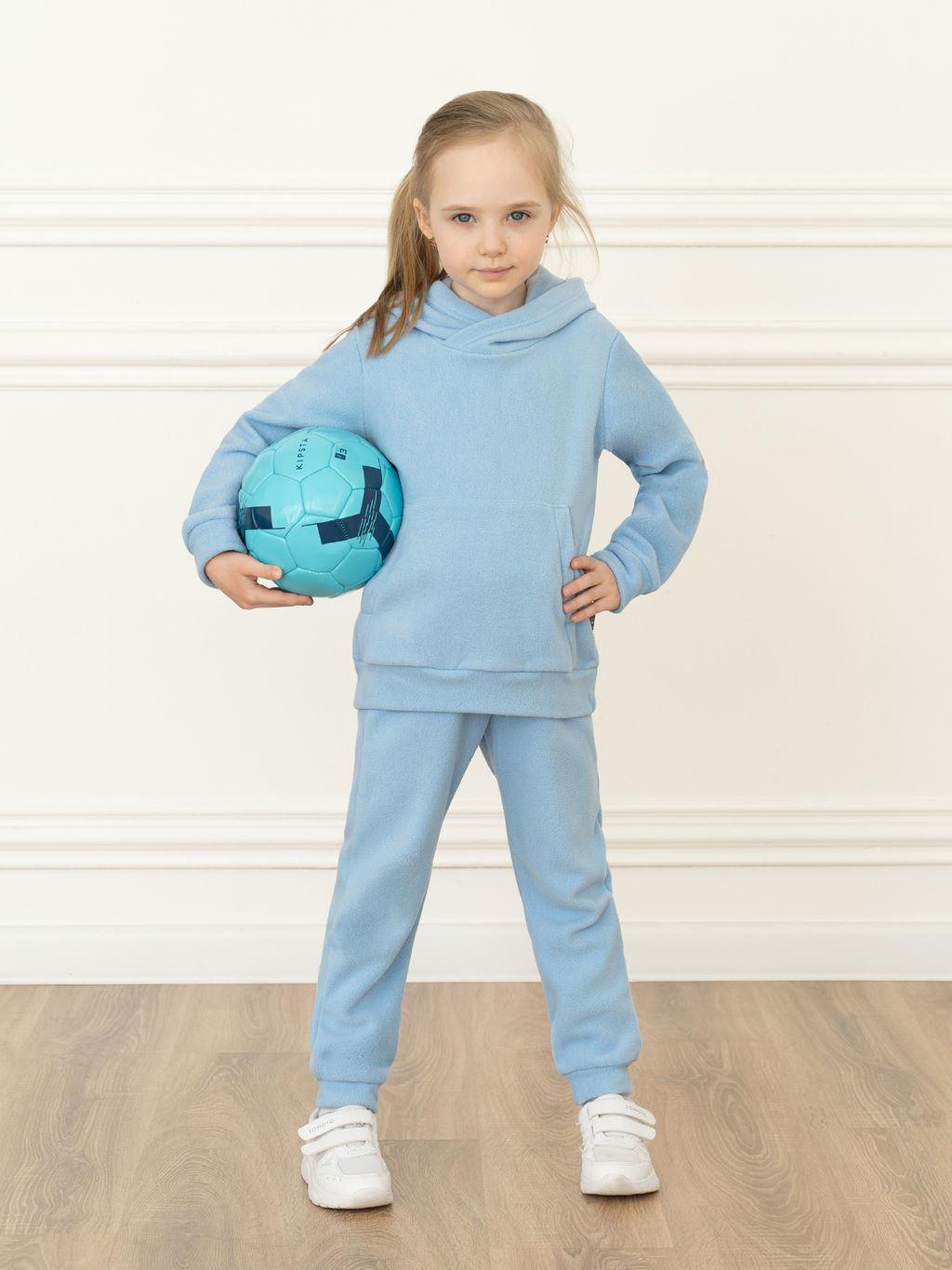 Костюм детский флисовый голубой 7043г(ш) (104, 56)