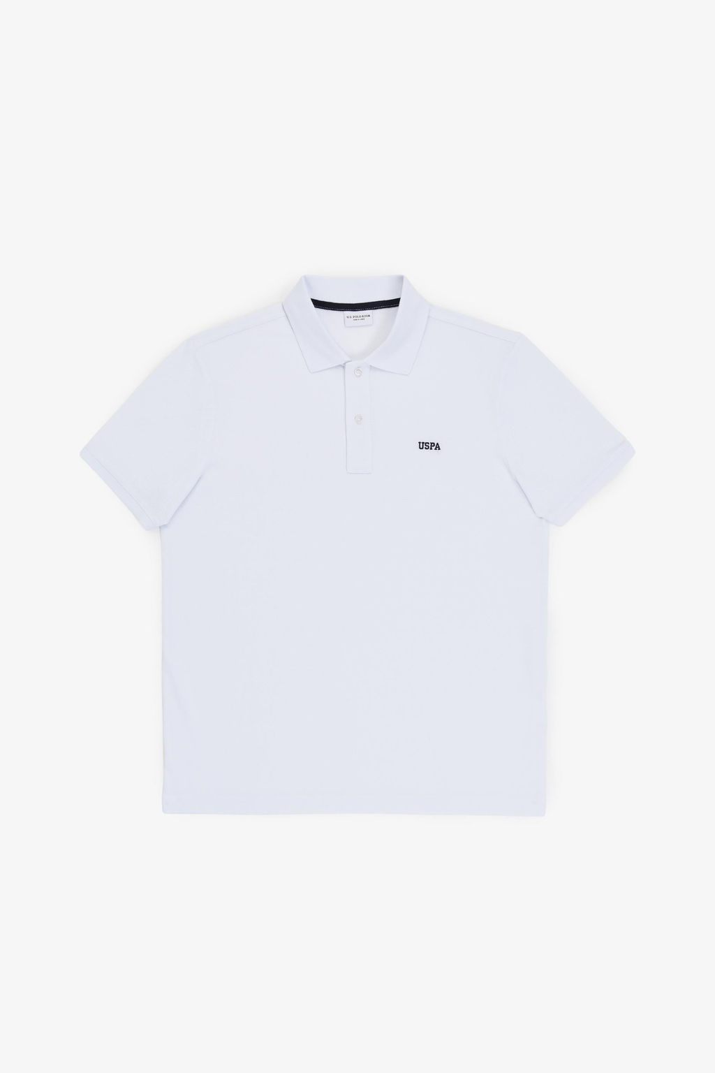 Erkek Regular Fit Polo Yaka Beyaz Basic Ti__rt