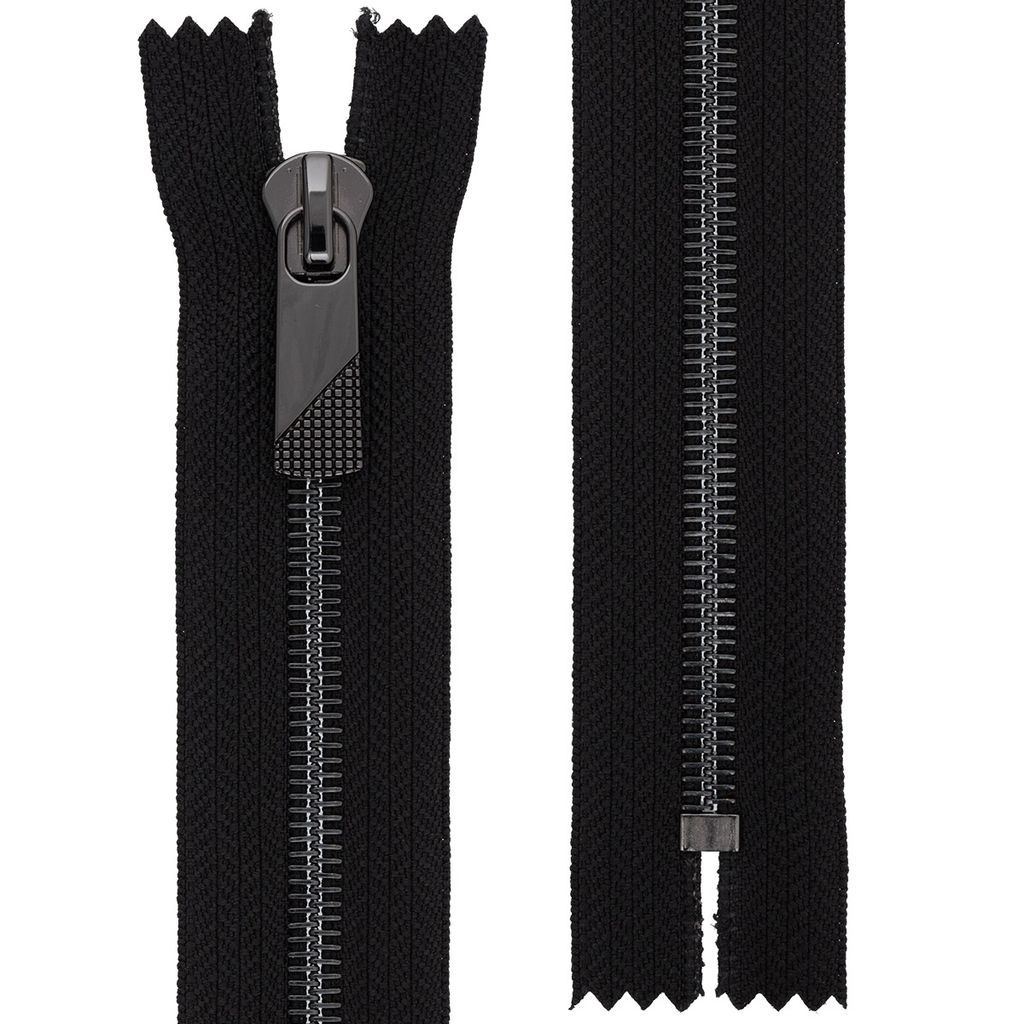 Молния Металл декоративная Gamma KAP-8 20 см черный никель однозамковая Тип 8 5 шт неразъёмная ЧЕРНЫЙ №310