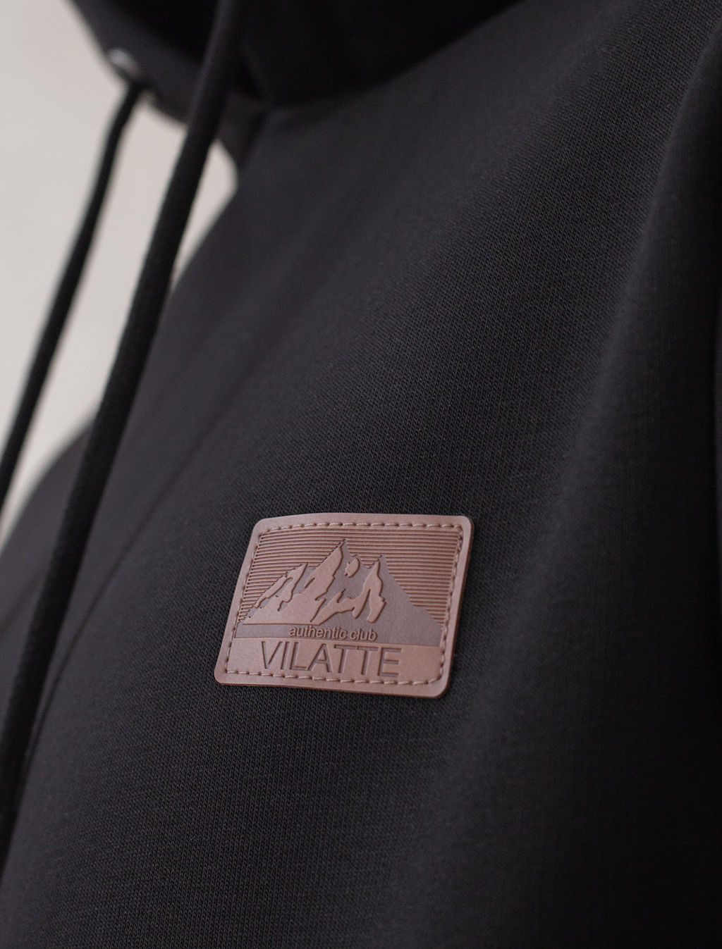 Худи на молнии из премиального футера трехнитки с начесом - Vilatte фото 2