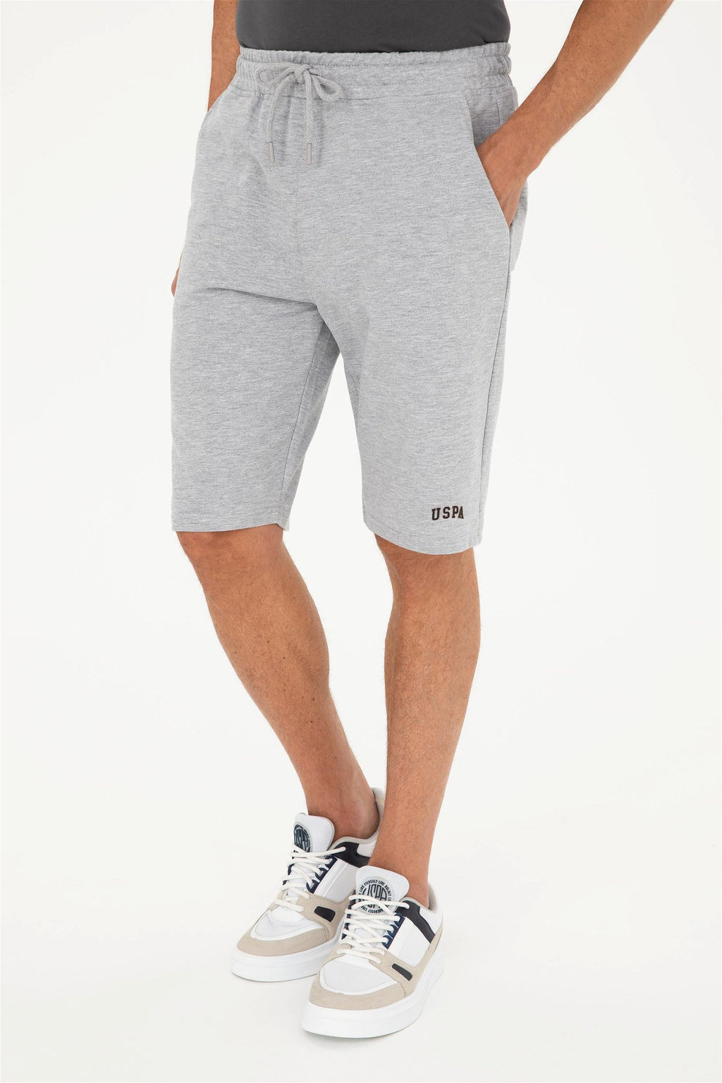 Мужские серые меланжевые вязаные шорты Неожиданная скидка в корзине - U.s. polo assn фото 2