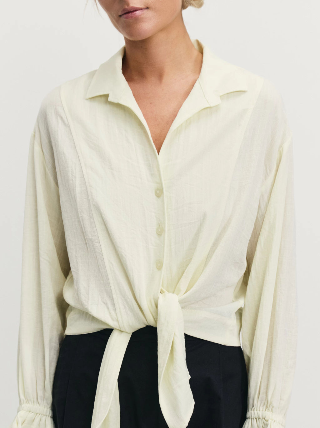 Блузка с завязками из вискозы / Zarina  фото 6