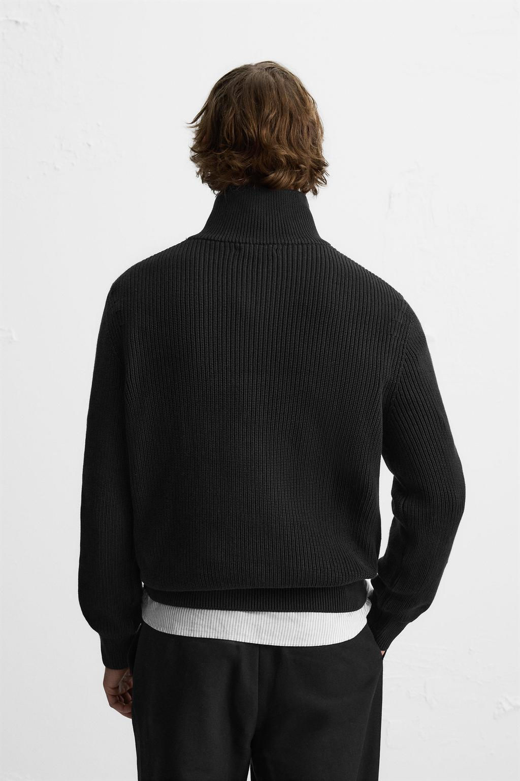 BASIC QUARTER-ZIP SWEATER - Zara фото 4
