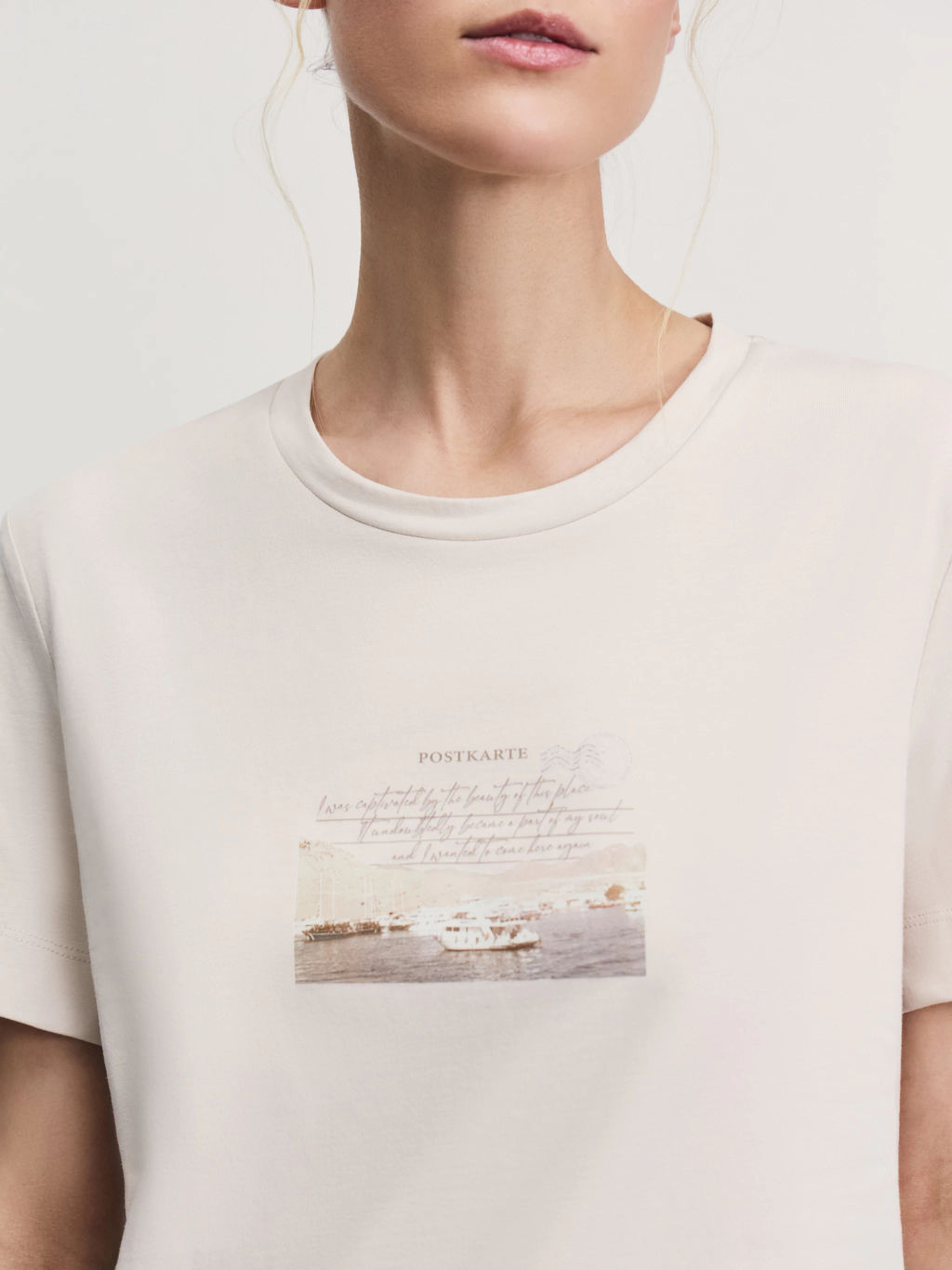 Футболка из хлопка с принтом / Zarina  фото 6