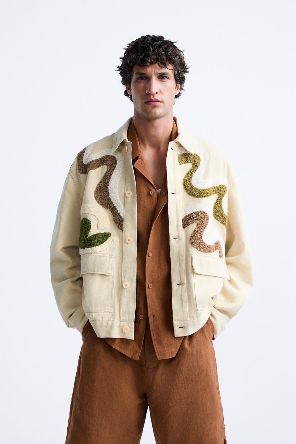 JACKET WITH RAISED PATCHES