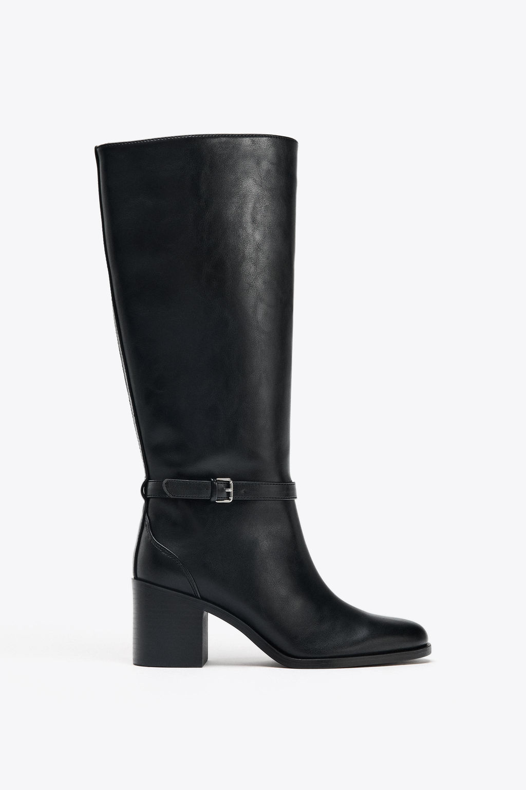 BUCKLE BLOCK HEEL BOOTS - Zara фото 3