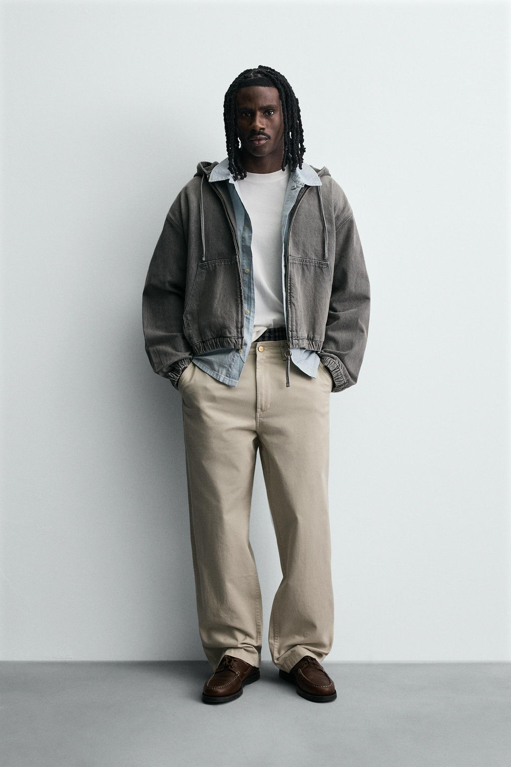 WASHED HOODED JACKET