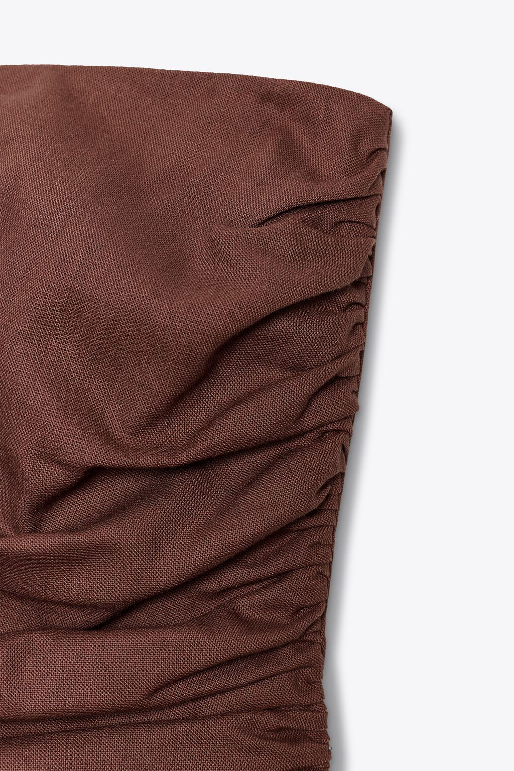 SHORT LINEN BLEND JUMPSUIT - Zara фото 7