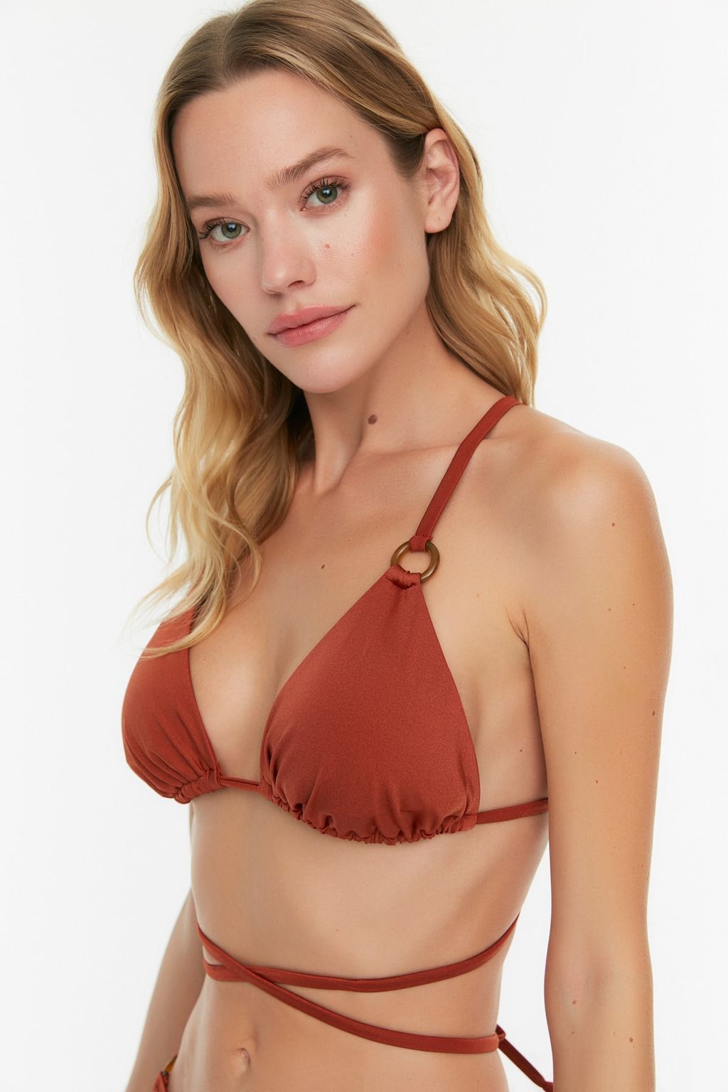 TRENDYOLMILLA Kahverengi Ucgen Aksesuarl? Bikini Ustu TBESS20BU0269  фото 5