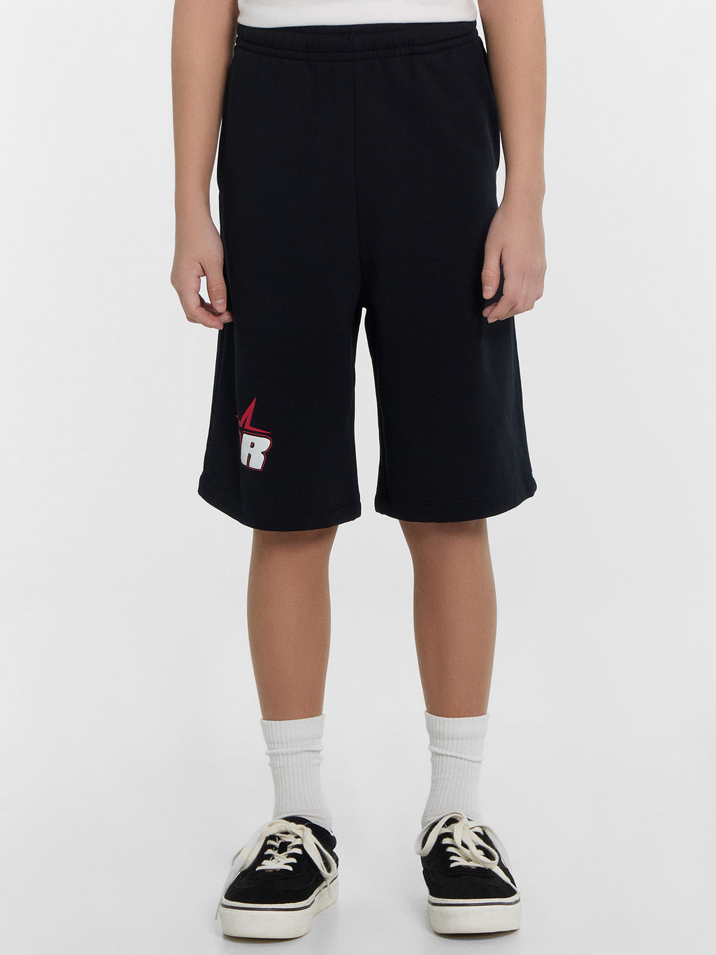 Шорты для мальчиков черные с принтом - Mark formelle фото 2
